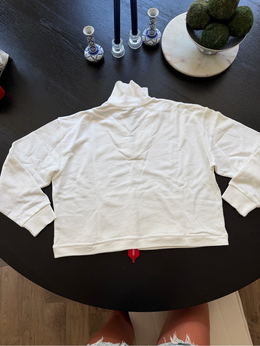 Missoni Off-White Half-Zip Pullover with Silver Zip - Picture 11 of 13